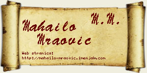 Mahailo Mraović vizit kartica